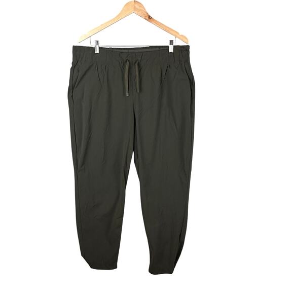 REI Cooperative Pants Women's Size XL Green Nylon Hiking Pull On Drawstring - Picture 1 of 11